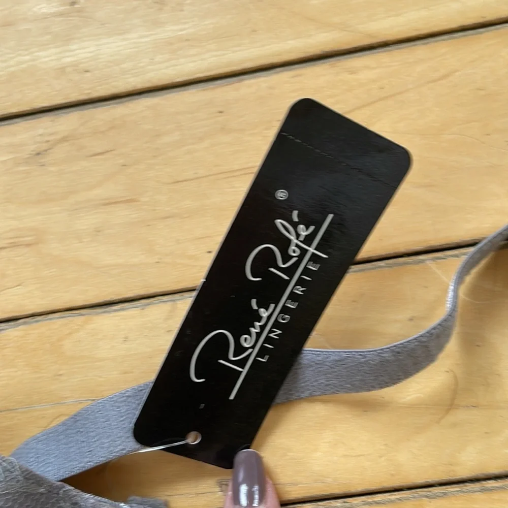 Rene Rofe Gray Lace Push-Up Bra - Picture 3 of 6